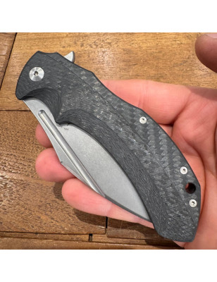 Coltello cpieghevole da collezione Fox Shadow FX-533 CF con lama in acciaio inox Elmax