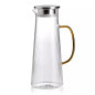 Narciso caraffa plissé in vetro borosilicato con coperchio e manico – 1,6 L