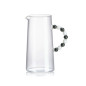 Collier caraffa in vetro borosilicato trasparente con manico bianco e grigio