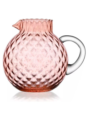 Glu-ball caraffa rosa con manico trasparente