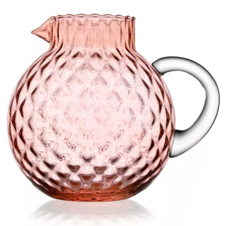 Glu-ball caraffa rosa con manico trasparente