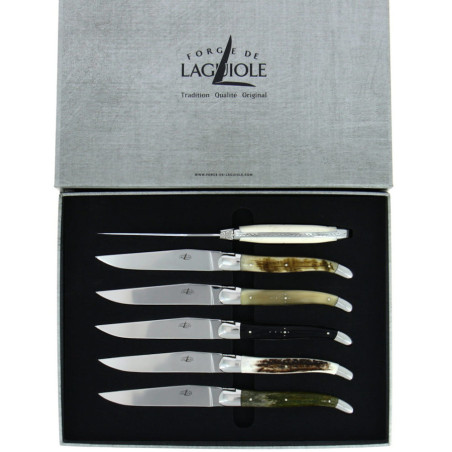 Set di 6 coltelli da tavola ANIMALIA con finitura lucida