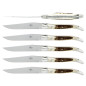 Set 6 coltelli bistecca Forge de Laguiole corno di cervo