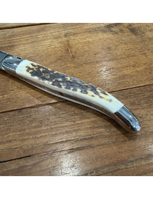 Coltelli da tavola, finitura lucida con manico in corno di cervo, set da 6