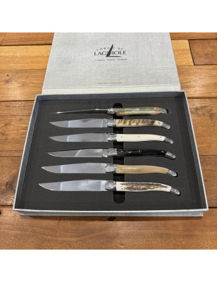 Set di 6 coltelli da tavola ANIMALIA con finitura lucida