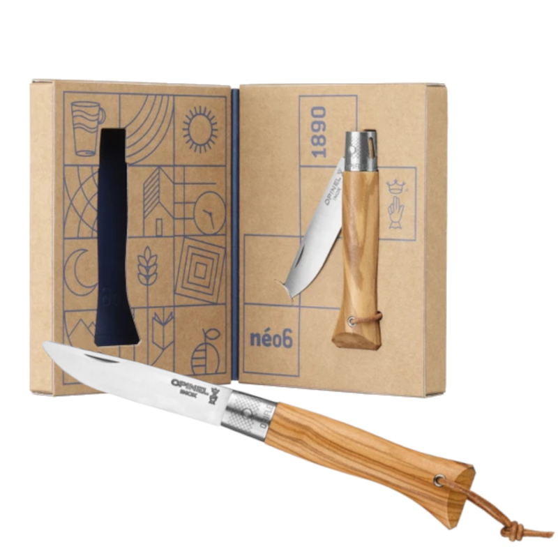 Coltello chiudibile Opinel néo6 Opiflex legno di Olivo