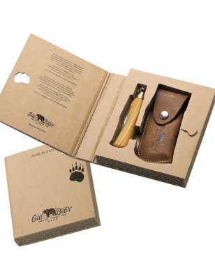 Cofanetto regalo a libro con coltello chiudibile Old Bear
