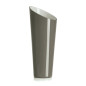 Orizzonte vaso in vetro incamiciato interno biancolatte H 38 cm