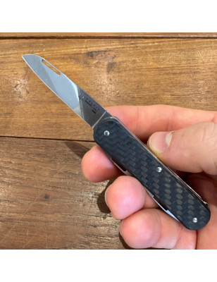 Coltello multiuso di alta qualità con Lama principale, Seghetto, Apribottiglie, Apriscatole, Cacciavite a testa piatta, Forbici