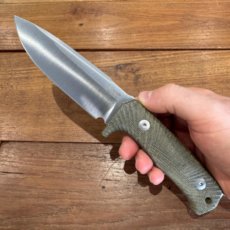 Coltello tattico lama fissa | Lionsteel T5 CVG Micarta verde