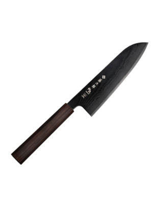 Coltello Santoku damasco | Tojiro Shippu Black