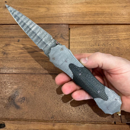 Coltello custom damasco | Daniele Ibba collezione privata