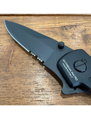 Coltello tascabile con lama nera e clip posteriore