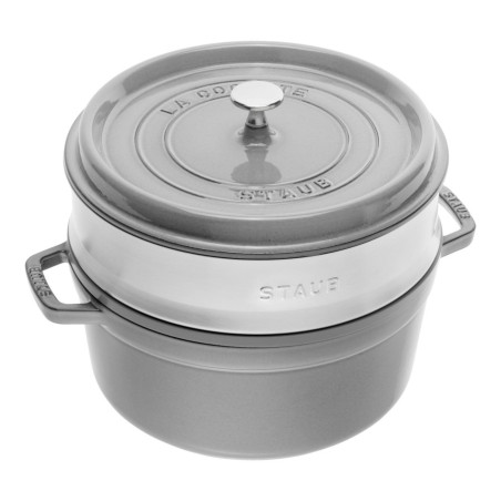 Casseruola rotonda Staub con cestello a vapore 24 cm