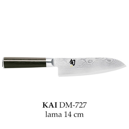 Coltello mini Santoku damasco Kai DM-727 cm 14