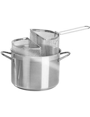 Spaghettiera doppio cestello inox Barazzoni cm 24