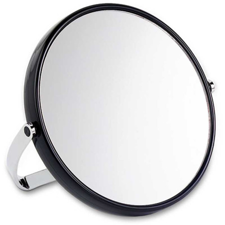 Specchio biluce Acca Kappa ingrandimento 5X cm 13 bordo nero