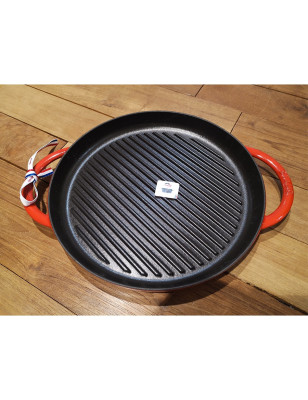 Grill rotondo Staub in ghisa rosso ciliegia 30 cm