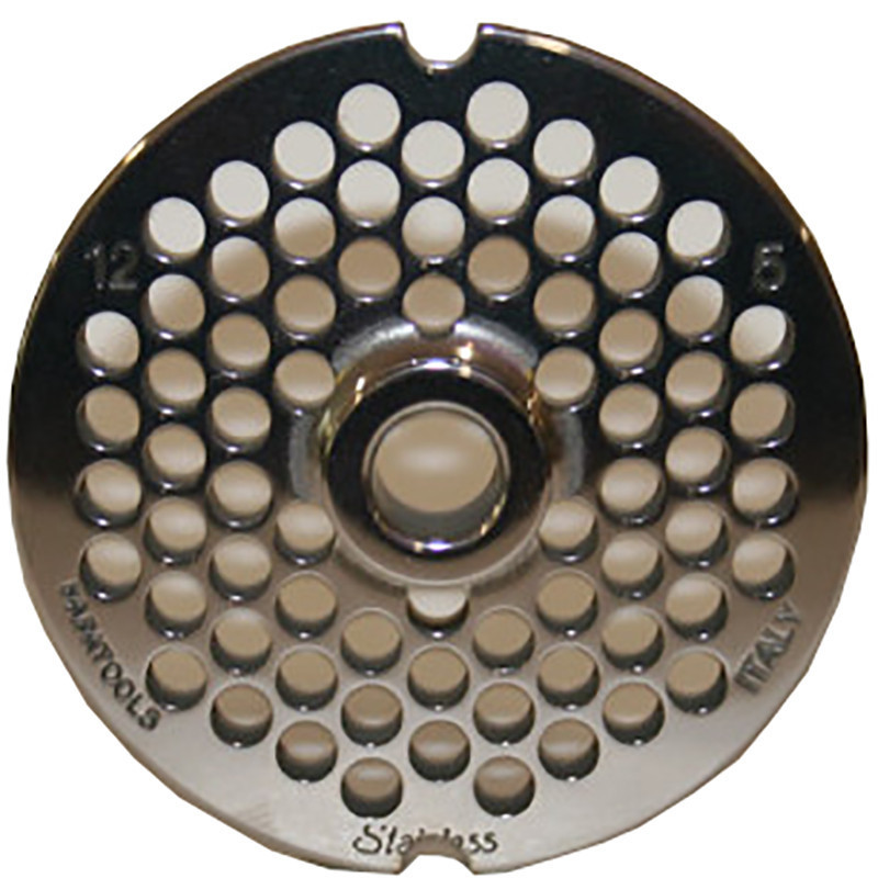 Piastra tritacarne Patrizio acciaio inox modello 12 foro 5 Piastra tritacarne Patrizio acciaio inox modello 12 foro 5