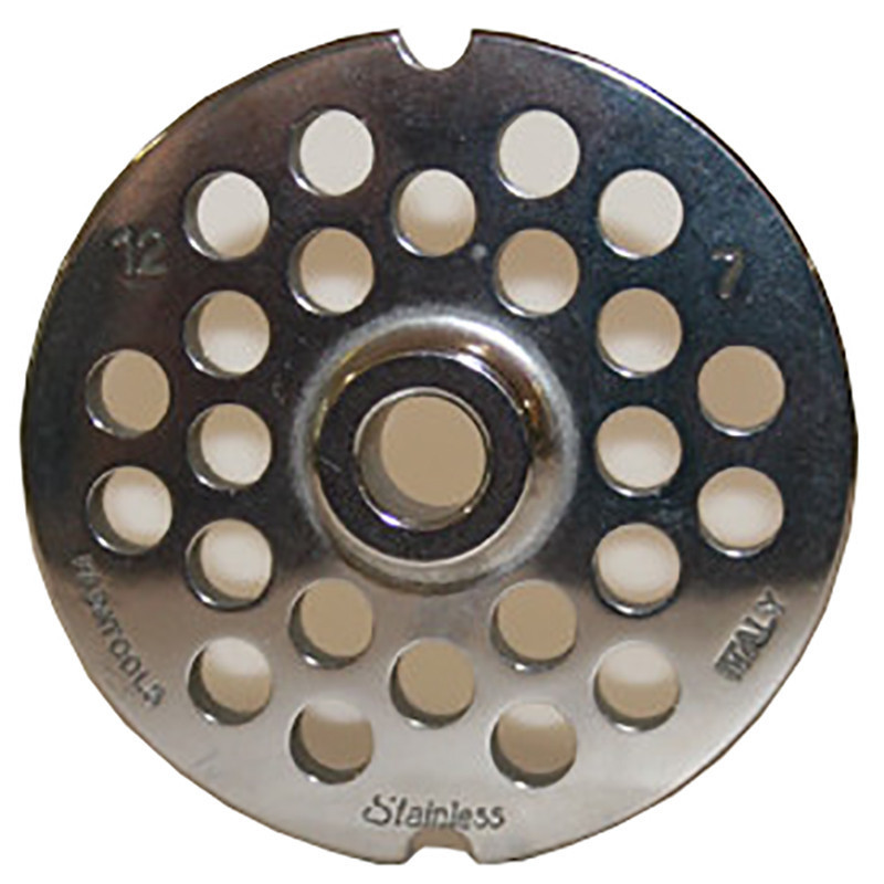 Piastra tritacarne Patrizio acciaio inox modello 12 foro 7