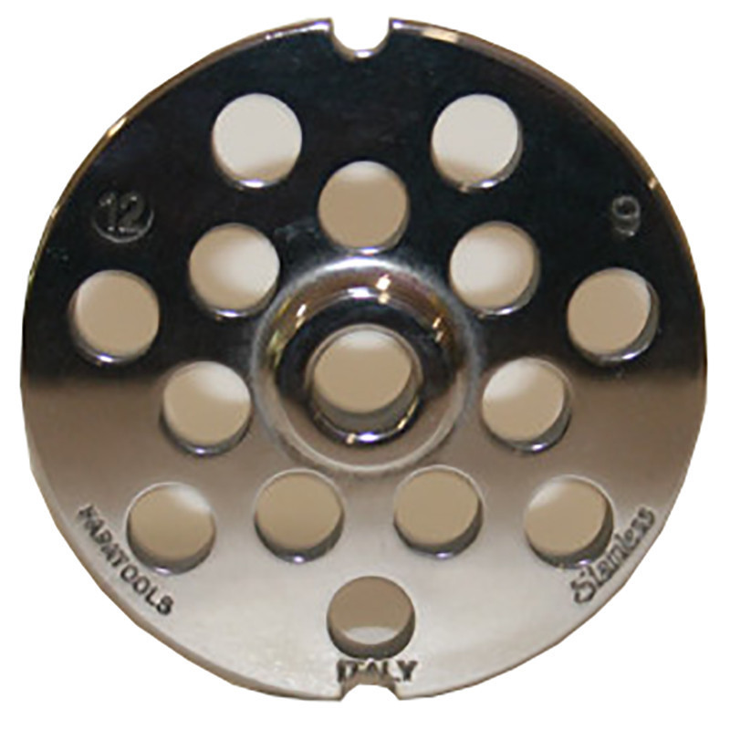 Piastra tritacarne Patrizio acciaio inox modello 12 foro 9