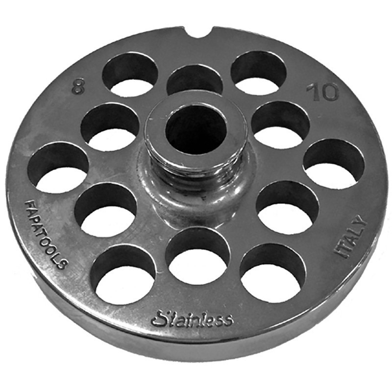 Piastra tritacarne Patrizio acciaio inox modello 8 foro 10