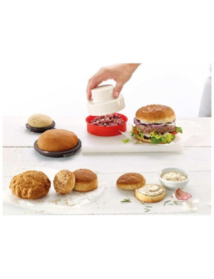 Kit per hamburger Lékué con 8 stampi in silicone