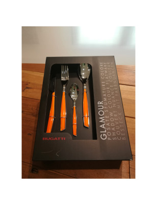 Set posate 24 pezzi Bugatti Glamour arancione