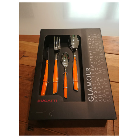 Set posate 24 pezzi Bugatti Glamour arancione