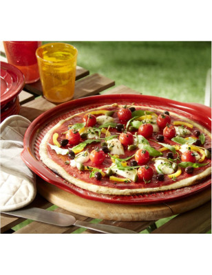 Pietra pizza Emile Henry ceramica rossa 34 cm