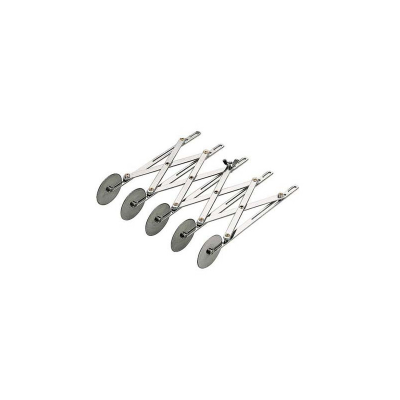 Rullo tagliapasta estensibile Paderno 5 lame lisce Rullo tagliapasta estensibile Paderno 5 lame lisce