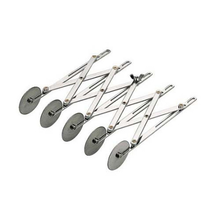 Rullo tagliapasta estensibile liscio Paderno in acciaio inox