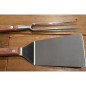 Paletta e forchettone per barbecue acciaio inox e legno Paletta e forchettone per barbecue acciaio inox e legno