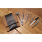 Set manicure Alpen 5 pezzi in acciaio nichelato con astuccio nero e marrone Set manicure Alpen 5 pezzi in acciaio nichelato con astuccio nero e marrone