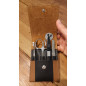 Set manicure Alpen 5 pezzi in acciaio nichelato con astuccio nero e marrone Set manicure Alpen 5 pezzi in acciaio nichelato con astuccio nero e marrone