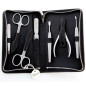 Set manicure Alpen 7 pezzi acciaio inox con astuccio pelle nera