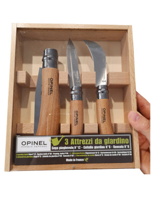 Set 3 attrezzi giardinaggio Opinel in box