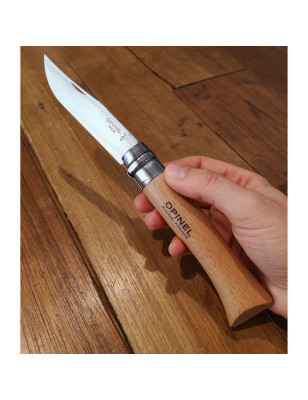 Coltello chiudibile Opinel N°10 inox con cavatappi