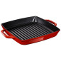 Grill quadrato Staub ghisa rosso ciliegia 33 x 33 cm Grill quadrato Staub ghisa rosso ciliegia 33 x 33 cm