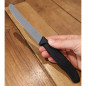Coltello da tavola seghettato Victorinox nero punta tonda Coltello da tavola seghettato Victorinox nero punta tonda