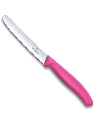 Coltello da tavola Victorinox 6.7836.L115 rosa. Il più tagliente in commercio