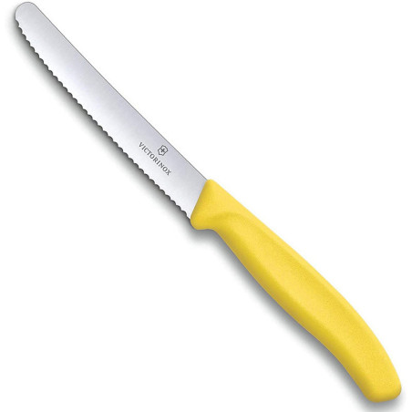 Coltello da tavola Victorinox 6.7836.L118 giallo. Il più tagliente in commercio