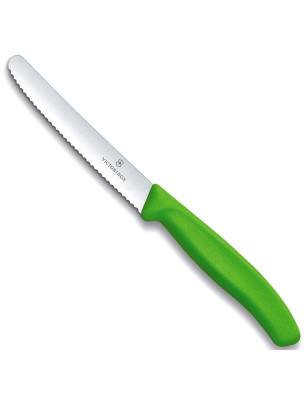 Coltello da tavola Victorinox 6.7836.L114 verde. Il più tagliente sul mercato