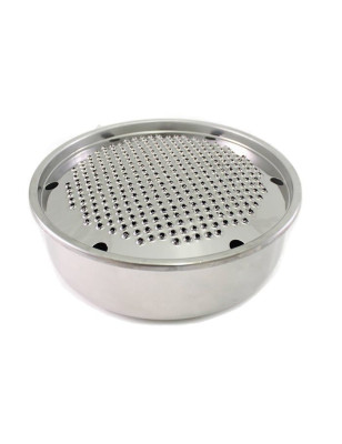 Grattugia rotonda in acciaio inox con pratico raccoglitore