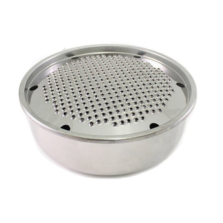 Grattugia rotonda in acciaio inox con pratico raccoglitore