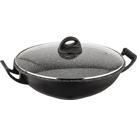 Wok Le Cotture Speciali Barazzoni cm 32. Con coperchio in vetro