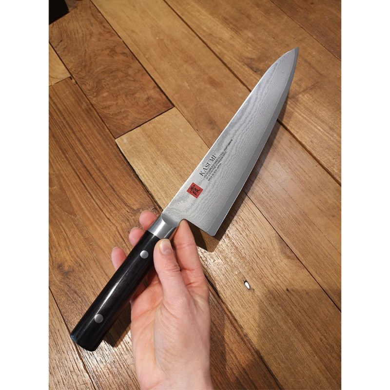 Coltello cucina trinciante damasco Gyutoh Kasumi cm 24