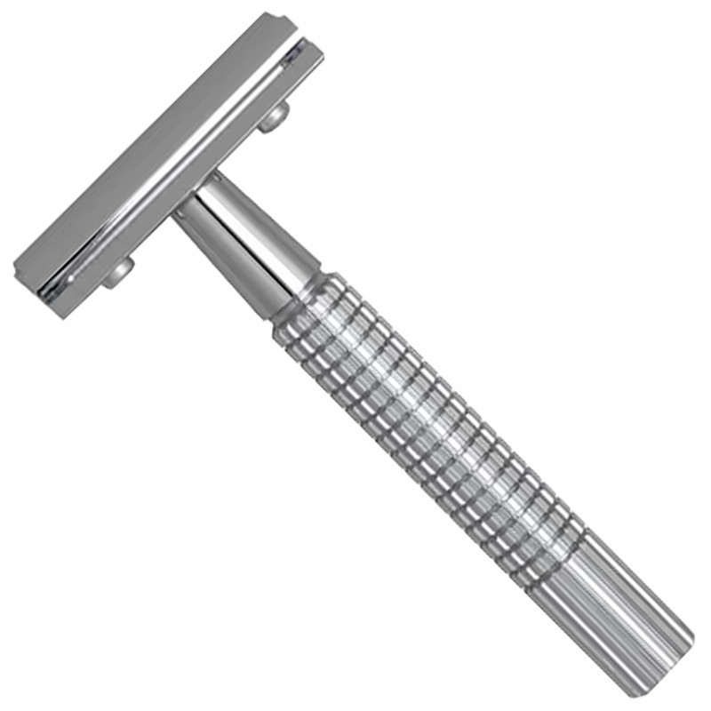 Rasoio a farfalla Timor cromato opaco 8 cm Rasoio a farfalla Timor cromato opaco 8 cm