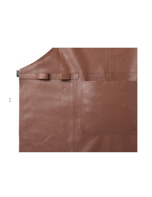 Grembiule Zassenhaus con pettorina in pelle marrone