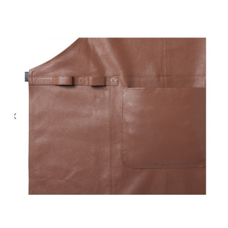 Grembiule Zassenhaus con pettorina in pelle marrone